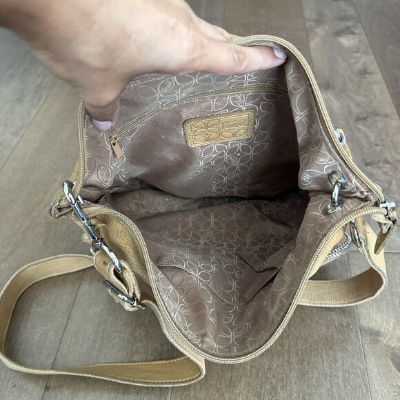 Fossil Crossbody Bag – Camel Leather –13x12 Exterior Stains - Picture 6 of 6